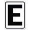 Signmission Sign with Letter E Heavy-Gauge Aluminum Rust Proof Parking Sign A-1824-22956 - alternate 1